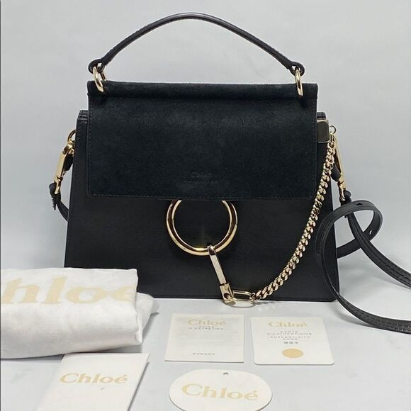 Chloé Small Faye Leather & Suede Top Handle Bag - Picture 7 of 15